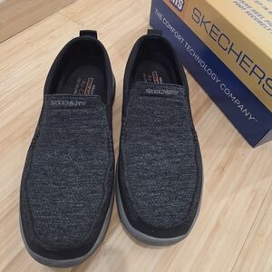 Skechers Men's Black Slip-On Shoes